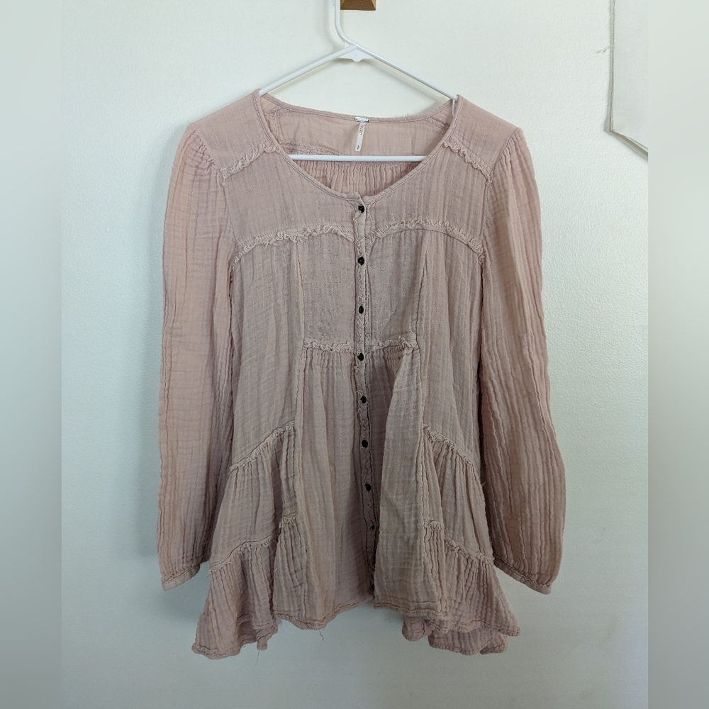 Free People Tunic Gauze Top